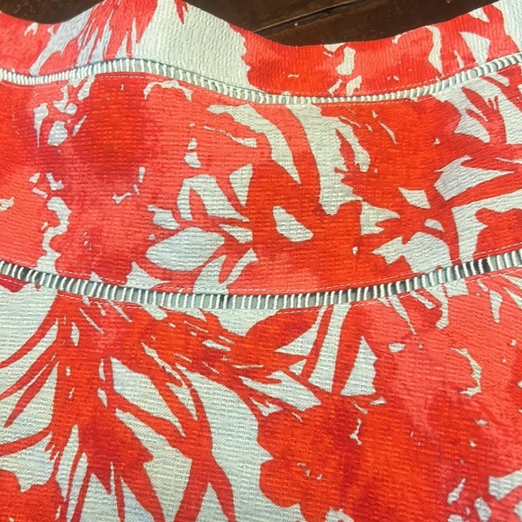 Banana Republic coral and sky blue flared skirt - Picture 2 of 6